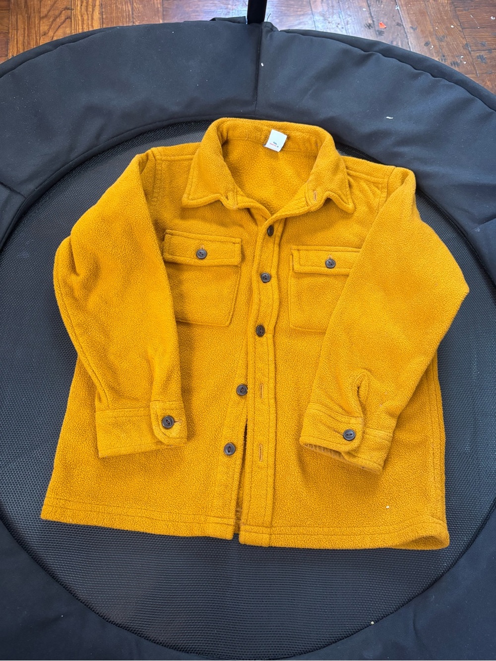 Old Navy Mustard Button-Front Fleece Jacket